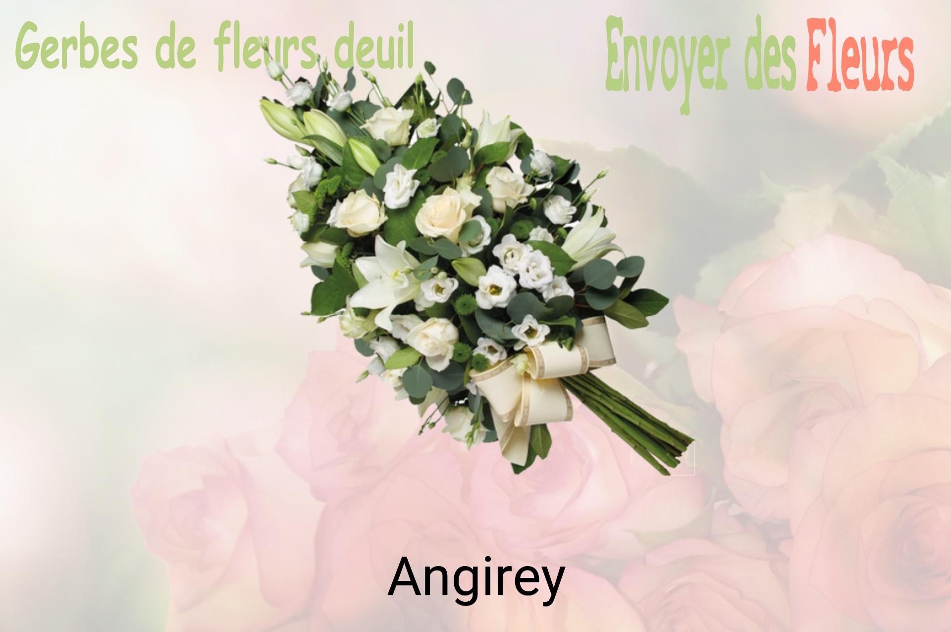 Gerbe de fleurs de deuil livrée à Angirey